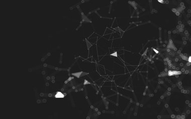 Çokgen alanı düşük Poli koyu arka plan, 3d render