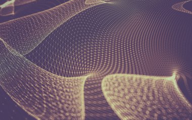 Çokgen alanı düşük Poli koyu arka plan, 3d render