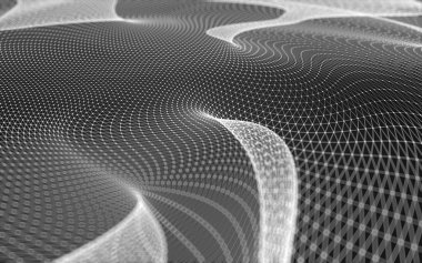 Çokgen alanı düşük Poli koyu arka plan, 3d render