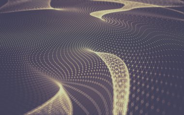 Çokgen alanı düşük Poli koyu arka plan, 3d render