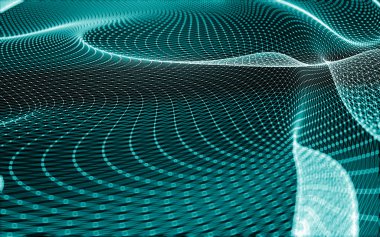 Çokgen alanı düşük Poli koyu arka plan, 3d render