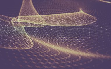 Çokgen alanı düşük Poli koyu arka plan, 3d render