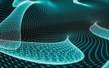 Çokgen alanı düşük Poli koyu arka plan, 3d render