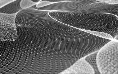 Çokgen alanı düşük Poli koyu arka plan, 3d render