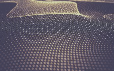 Çokgen alanı düşük Poli koyu arka plan, 3d render