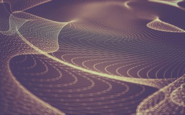 Çokgen alanı düşük Poli koyu arka plan, 3d render