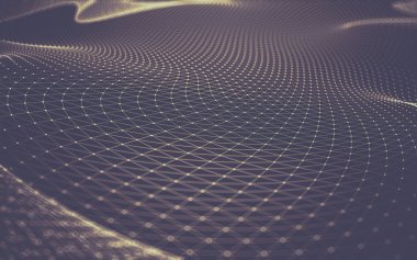 Çokgen alanı düşük Poli koyu arka plan, 3d render