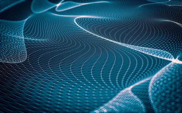 Çokgen alanı düşük Poli koyu arka plan, 3d render