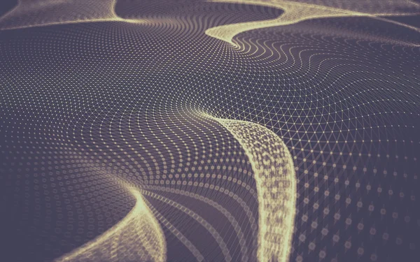 Çokgen alanı düşük Poli koyu arka plan, 3d render