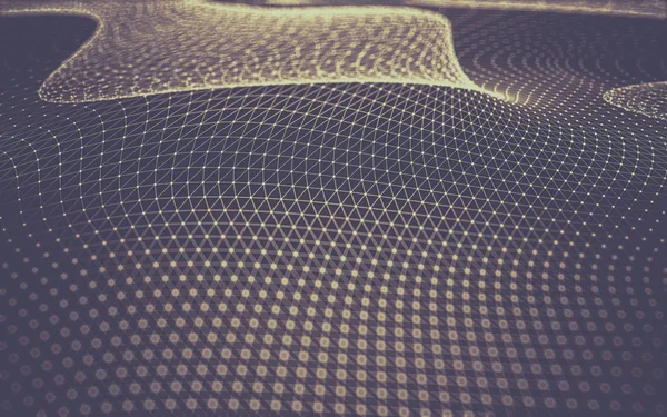 Çokgen alanı düşük Poli koyu arka plan, 3d render