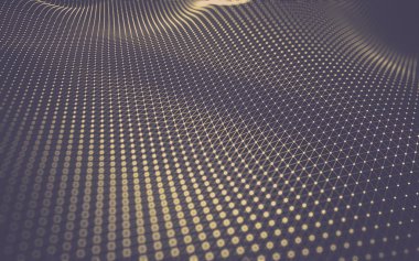 Çokgen alanı düşük Poli koyu arka plan, 3d render