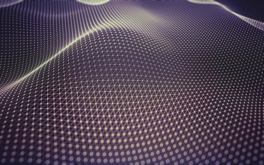 Çokgen alanı düşük Poli koyu arka plan, 3d render