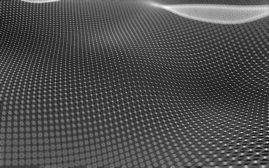 Çokgen alanı düşük Poli koyu arka plan, 3d render