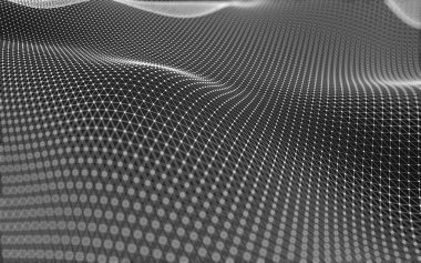 Çokgen alanı düşük Poli koyu arka plan, 3d render