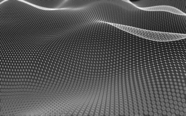 Çokgen alanı düşük Poli koyu arka plan, 3d render