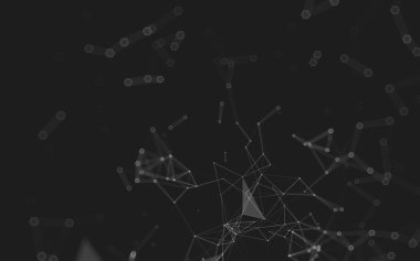 Çokgen alanı düşük Poli koyu arka plan, 3d render