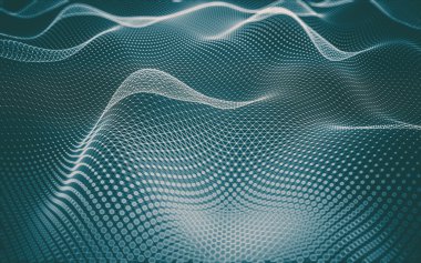 Çokgen alanı düşük Poli koyu arka plan, 3d render