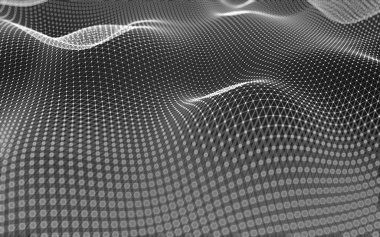 Çokgen alanı düşük Poli koyu arka plan, 3d render