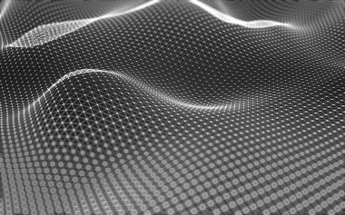 Çokgen alanı düşük Poli koyu arka plan, 3d render