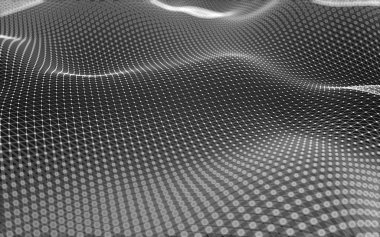 Çokgen alanı düşük Poli koyu arka plan, 3d render