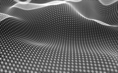 Çokgen alanı düşük Poli koyu arka plan, 3d render