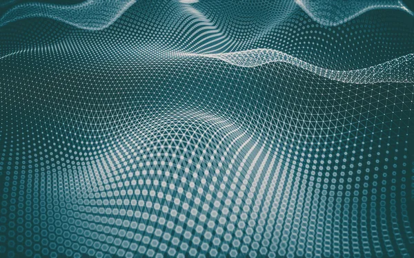 Çokgen alanı düşük Poli koyu arka plan, 3d render