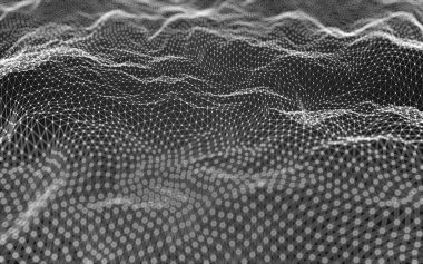 Çokgen alanı düşük Poli koyu arka plan, 3d render