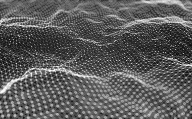 Çokgen alanı düşük Poli koyu arka plan, 3d render