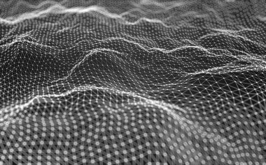 Çokgen alanı düşük Poli koyu arka plan, 3d render