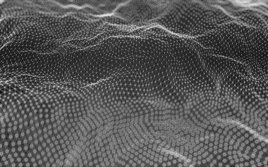 Çokgen alanı düşük Poli koyu arka plan, 3d render