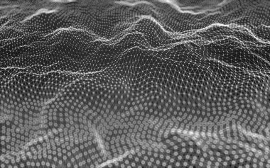 Çokgen alanı düşük Poli koyu arka plan, 3d render