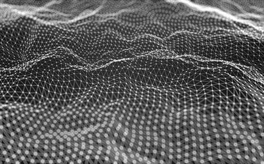 Çokgen alanı düşük Poli koyu arka plan, 3d render