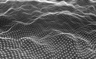 Çokgen alanı düşük Poli koyu arka plan, 3d render