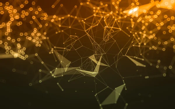 Çokgen alanı düşük Poli koyu arka plan, 3d render