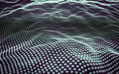 Çokgen alanı düşük Poli koyu arka plan, 3d render