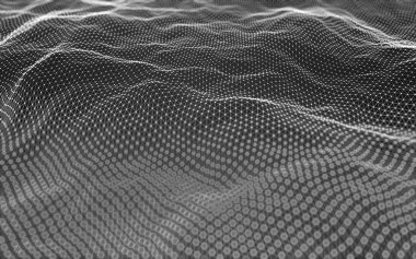 Çokgen alanı düşük Poli koyu arka plan, 3d render