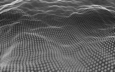 Çokgen alanı düşük Poli koyu arka plan, 3d render