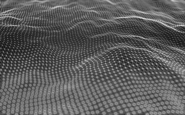 Çokgen alanı düşük Poli koyu arka plan, 3d render