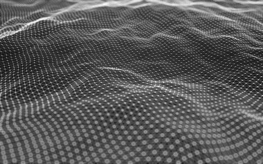 Çokgen alanı düşük Poli koyu arka plan, 3d render