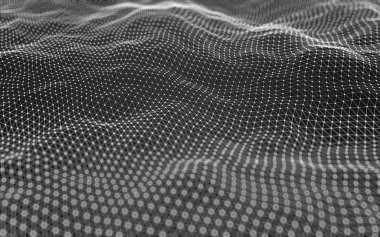 Çokgen alanı düşük Poli koyu arka plan, 3d render