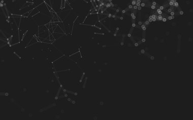 Çokgen alanı düşük Poli koyu arka plan, 3d render