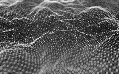 Çokgen alanı düşük Poli koyu arka plan, 3d render