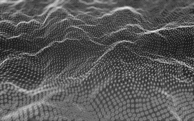 Çokgen alanı düşük Poli koyu arka plan, 3d render