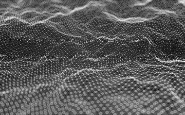 Çokgen alanı düşük Poli koyu arka plan, 3d render