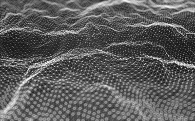 Çokgen alanı düşük Poli koyu arka plan, 3d render