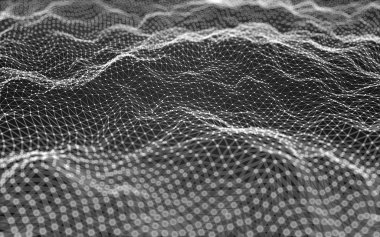 Çokgen alanı düşük Poli koyu arka plan, 3d render