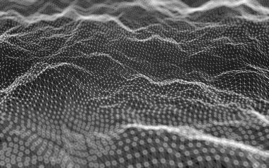 Çokgen alanı düşük Poli koyu arka plan, 3d render