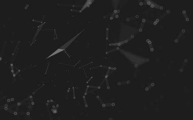 Çokgen alanı düşük Poli koyu arka plan, 3d render