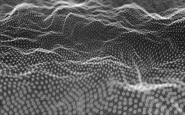 Çokgen alanı düşük Poli koyu arka plan, 3d render