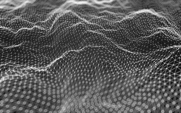 Çokgen alanı düşük Poli koyu arka plan, 3d render